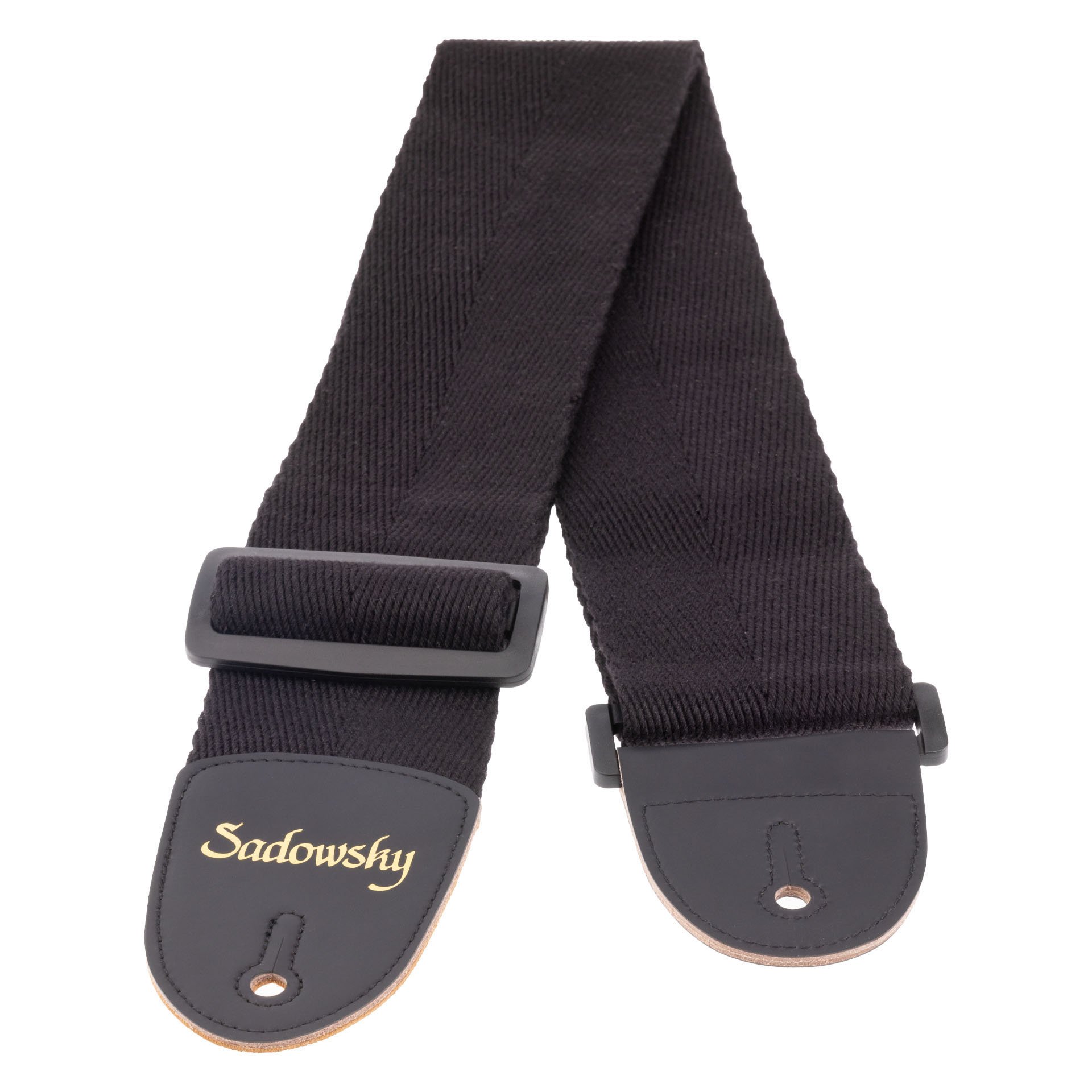 Non-Slip Cotton Bass Strap - Black, 75 mm Width
